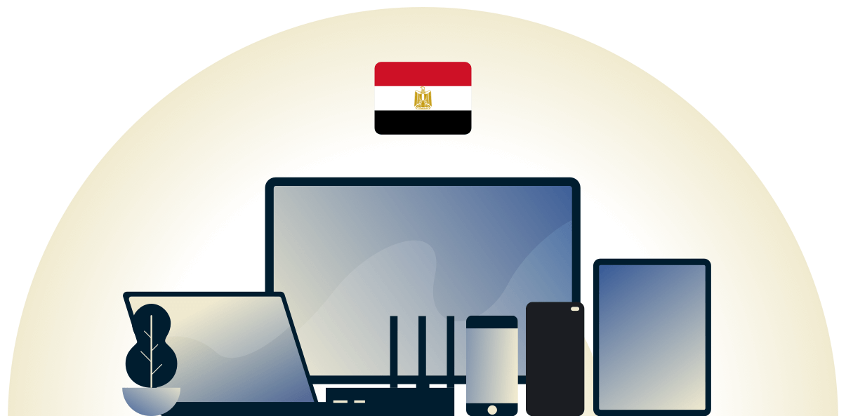 Egypt VPN schützt eine Vielzahl von Geräten.